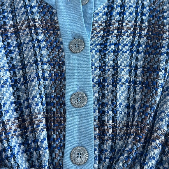 Zara Tweed Blue Top - Picture 4 of 4
